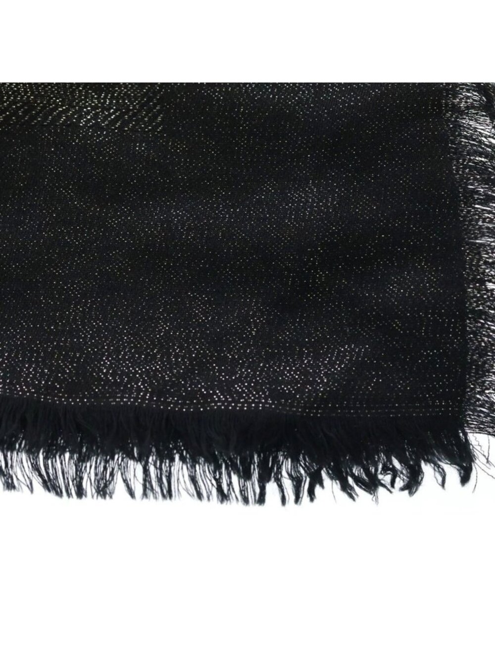 Gucci GG Lame Jacquard Shawl Monogram Scarf Black - Picture 3 of 6